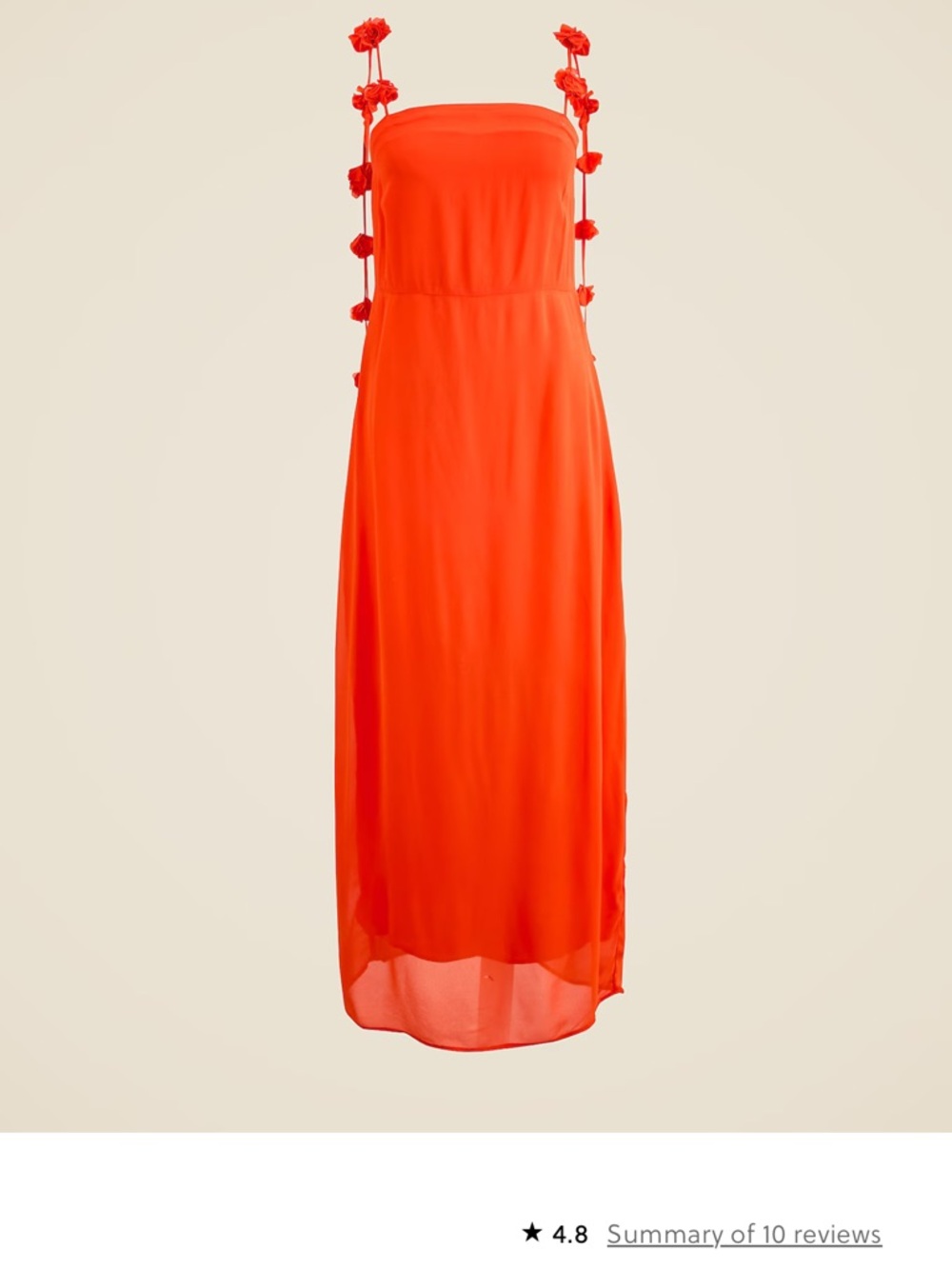 J. Crew Collection rosette-strap sheath dress in chiffon
